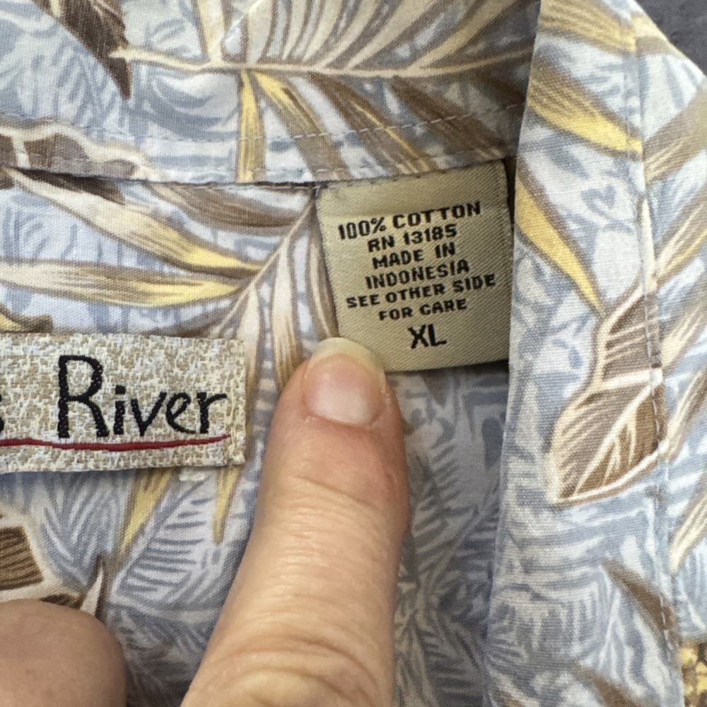 2 Hollis River Hawaiian Shirt Mens XL Short Sleeve Button Down Casual-Resort - Picture 4 of 8
